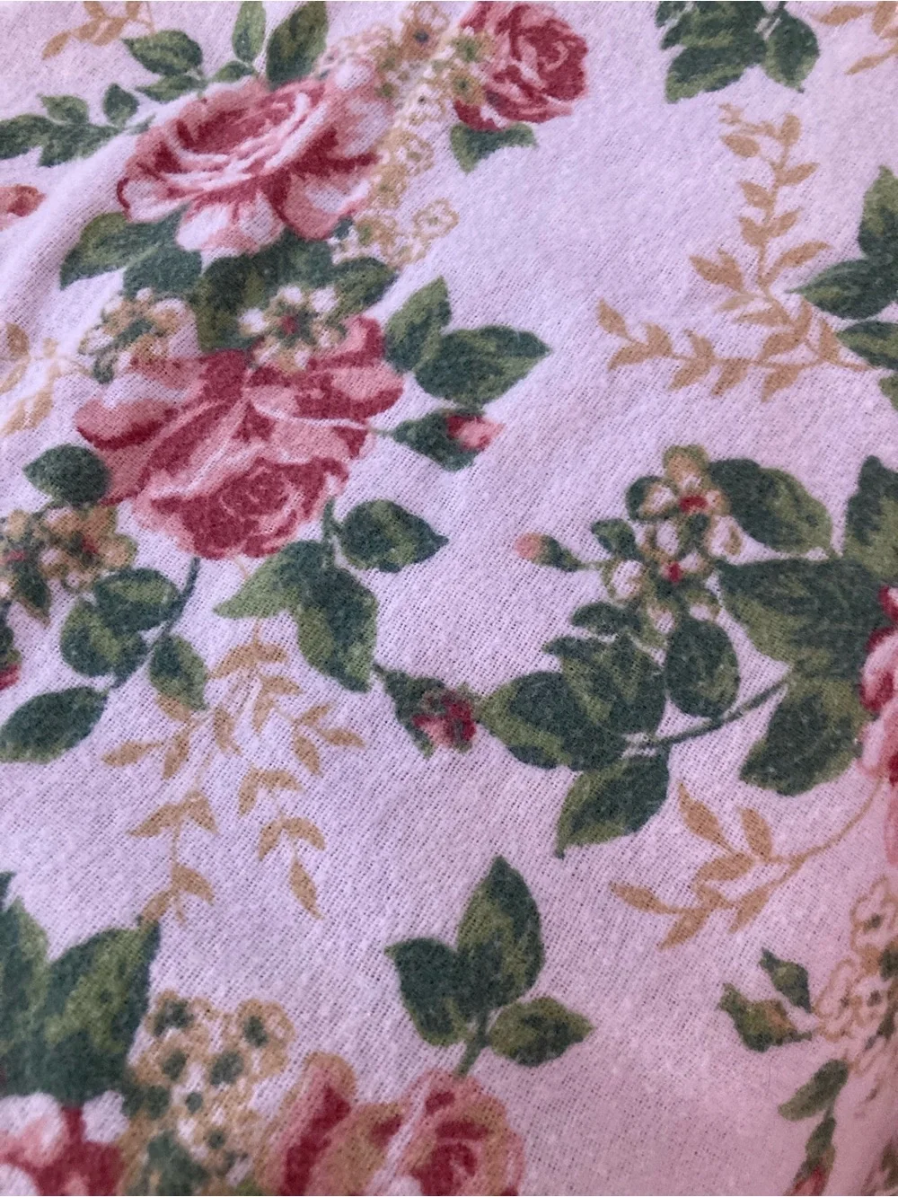 Vintage JC Penney Flannel Flat Sheet